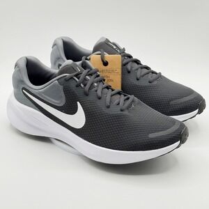 Nike Revolution 7 Shoes Size 11.5 Mens Anthracite Black/White FB2207, NEW